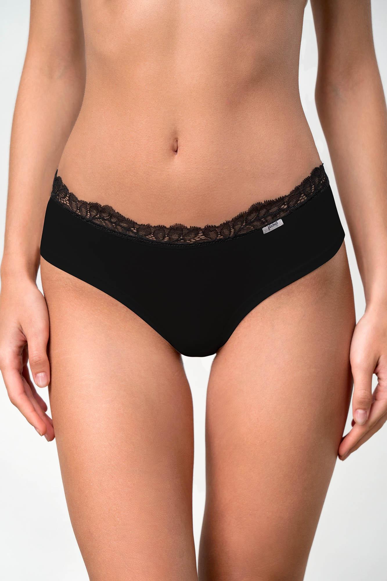 Cheeky bikini briefs women's underwear, black, Tencel MicroModal